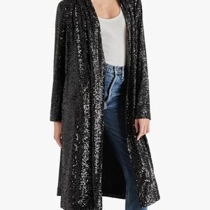 Steve Madden Black Sequin Robe